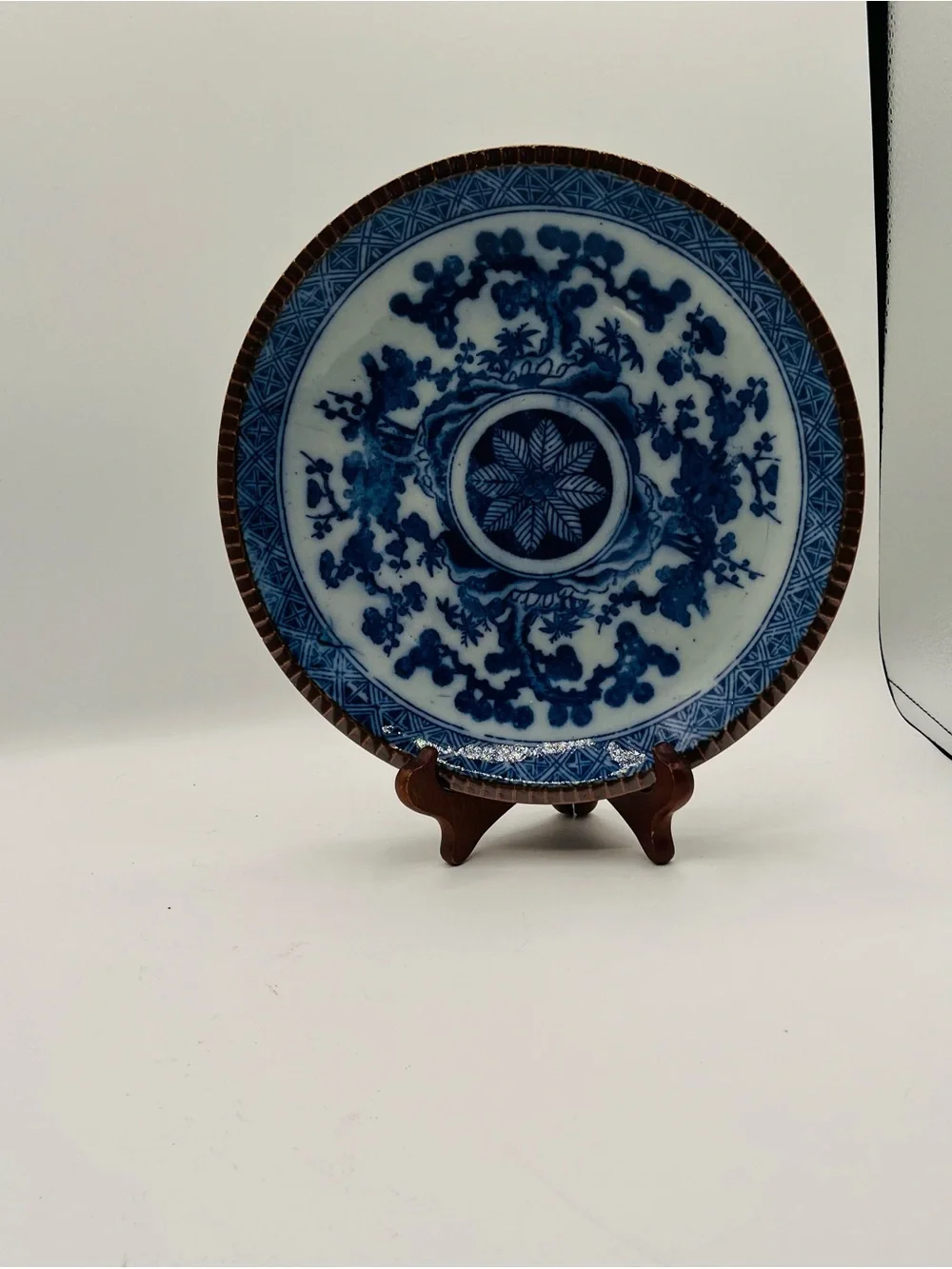 ashworth bros hanley Blue And White England Plate D 10 Inch